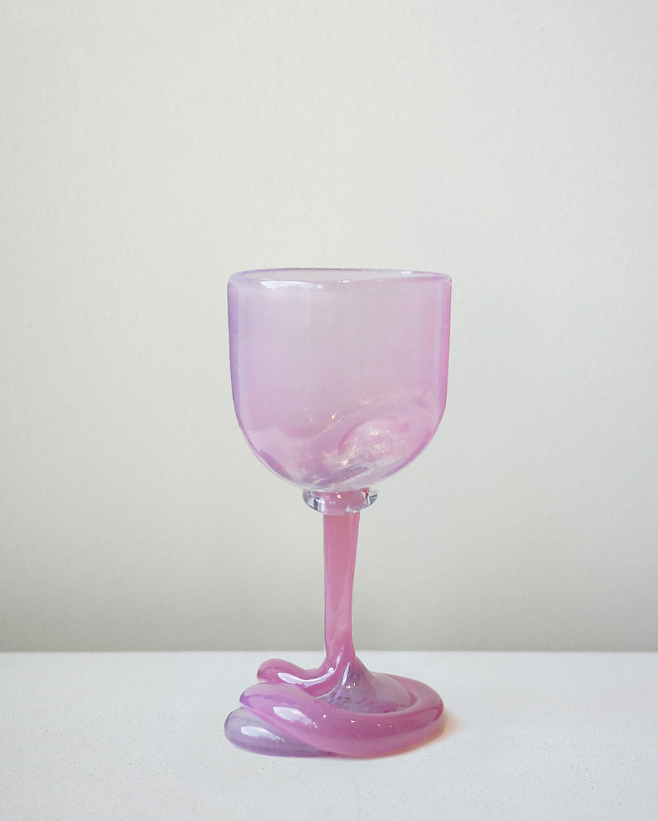 Thaw - Verre à vin recyclé rose