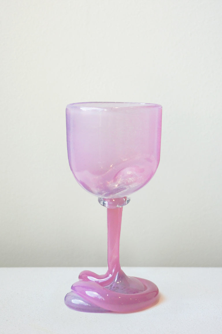 Dégel – Lot de 4 verres à vin recyclés rouges, roses, magenta et violets