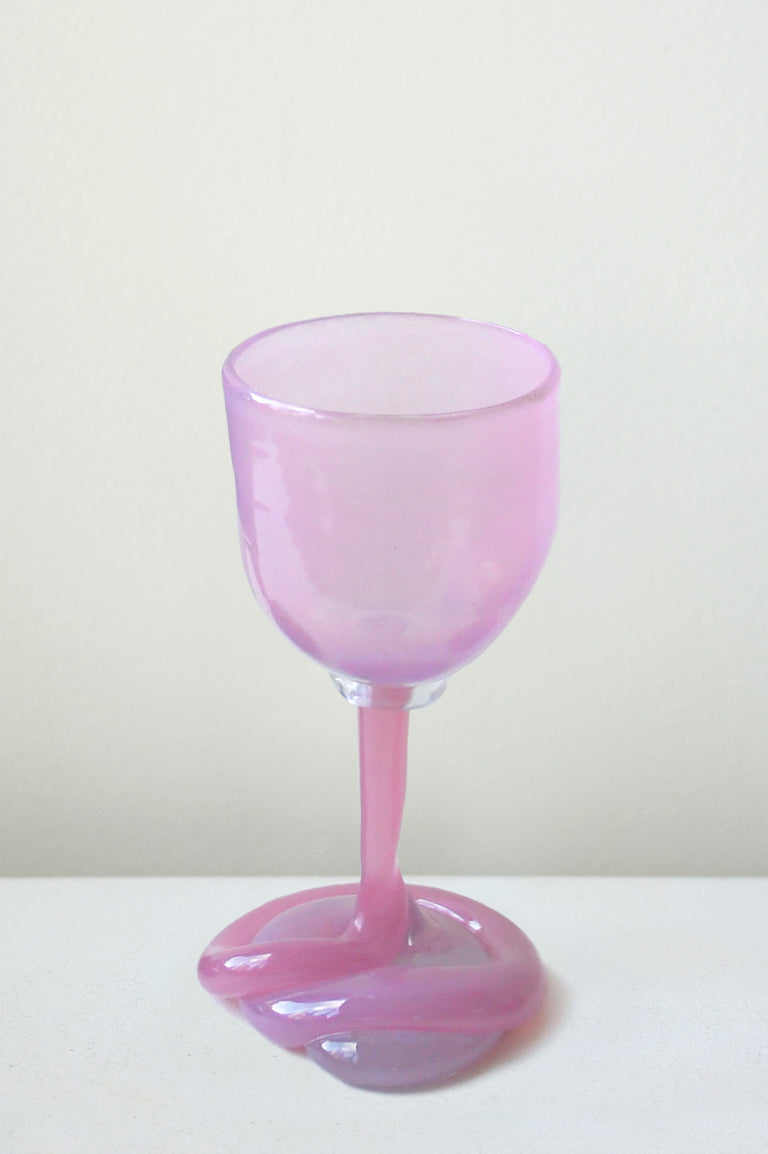 Thaw - Recycled Wine Glass in Pink