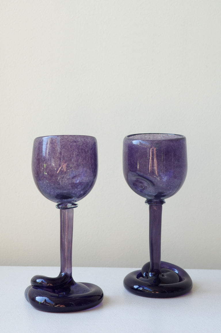 Thaw - Set of 2 Recycled Wine Glass in Purple