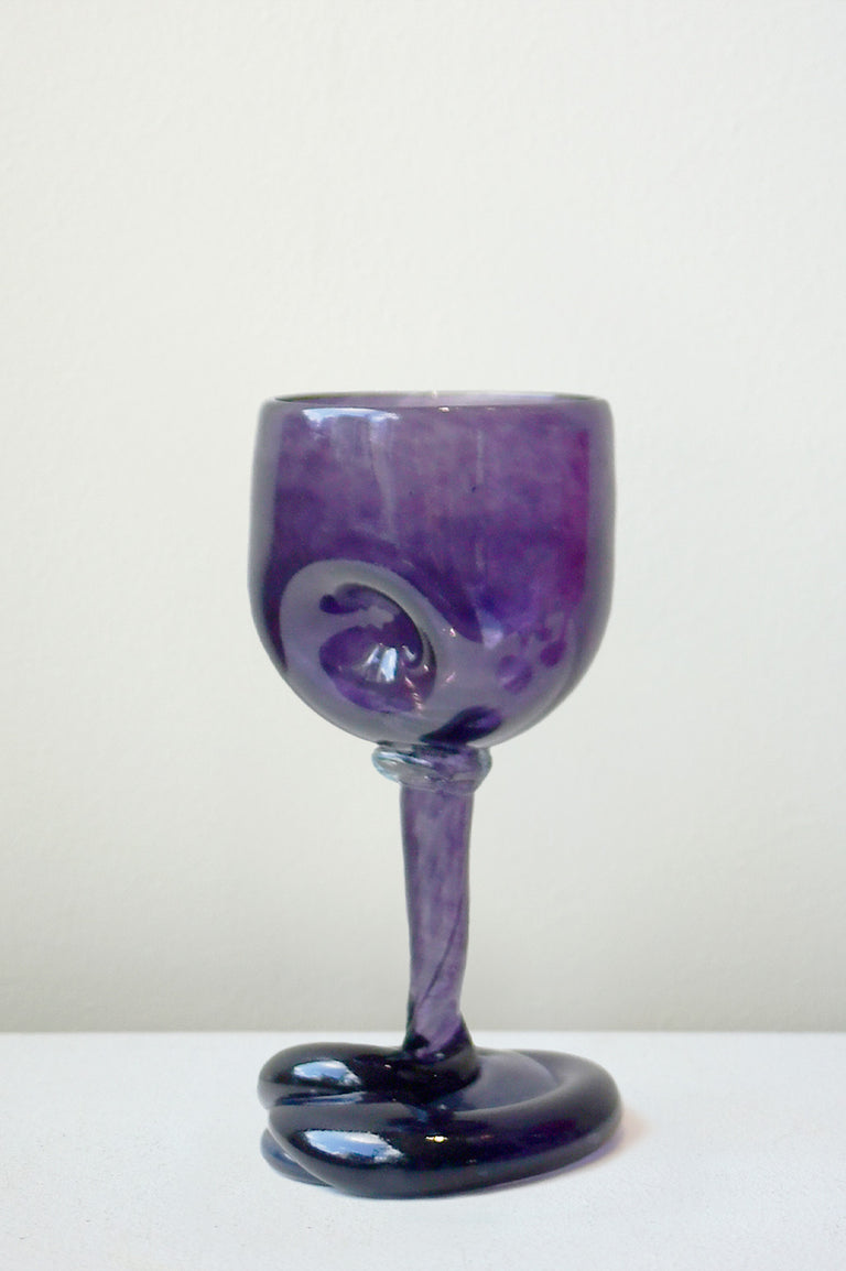 Thaw - Recycled Wine Glass in Purple