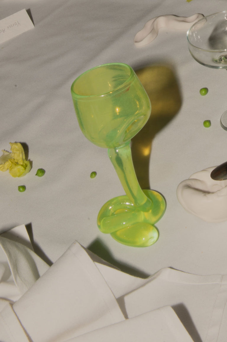 Thaw - Wine Glass in Acid Green