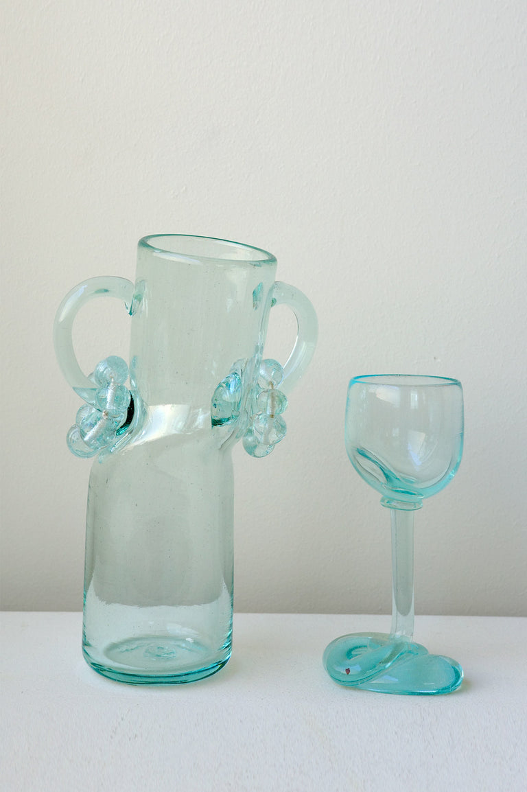 Teetering - Recycled Glass Carafe in Clear