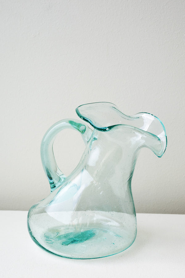 Thaw - Grande cruche en verre recyclé transparent