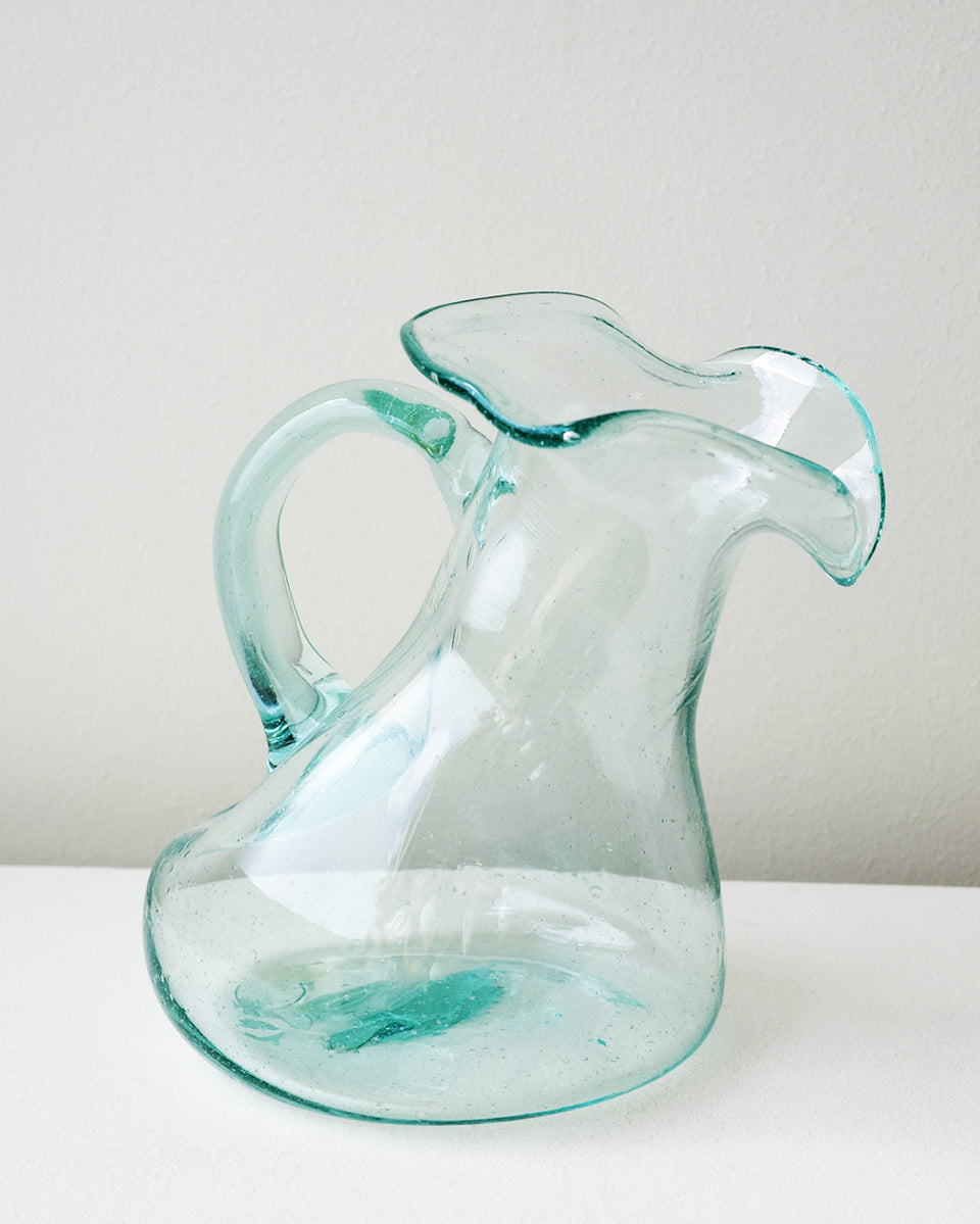 Thaw - Grande cruche en verre recyclé transparent