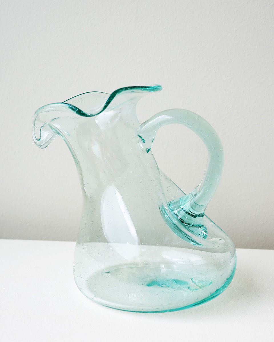 Thaw - Grande cruche en verre recyclé transparent