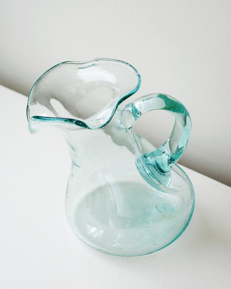 Thaw - Grande cruche en verre recyclé transparent