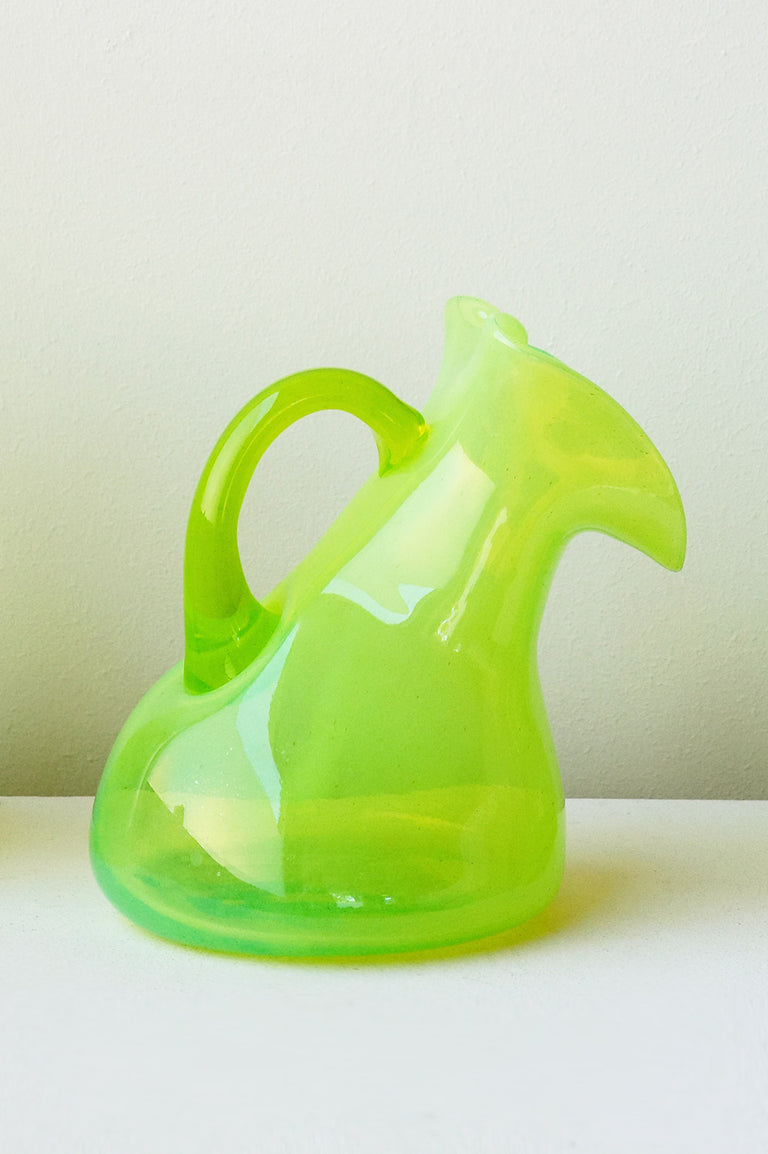 Thaw - Recycled Glass Jug in Acid Green