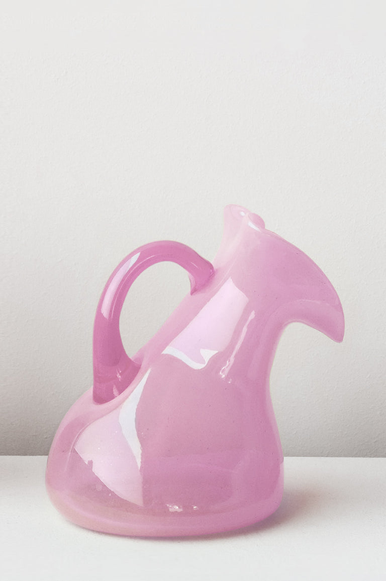 Thaw - Large Recycled Glass Jug in Pink