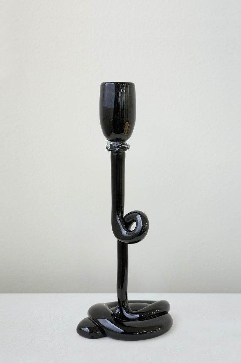 Thaw - Chandelier en verre recyclé noir