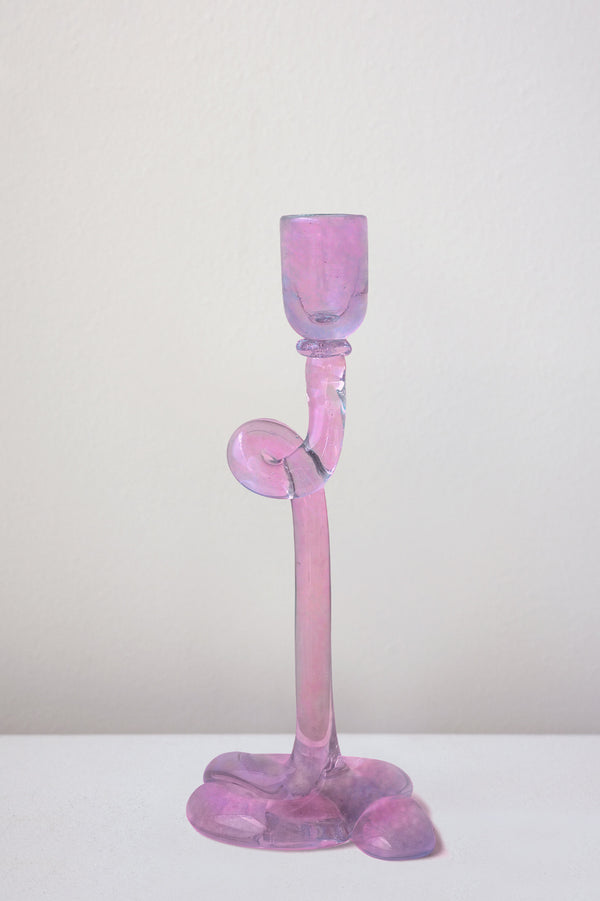 Thaw - Chandelier en verre recyclé rose