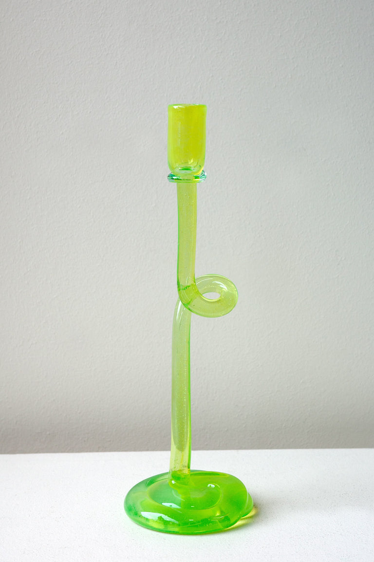 Thaw - Chandelier en verre recyclé vert acide