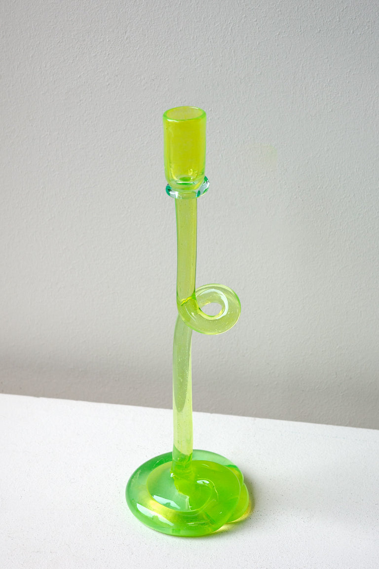 Thaw - Chandelier en verre recyclé vert acide