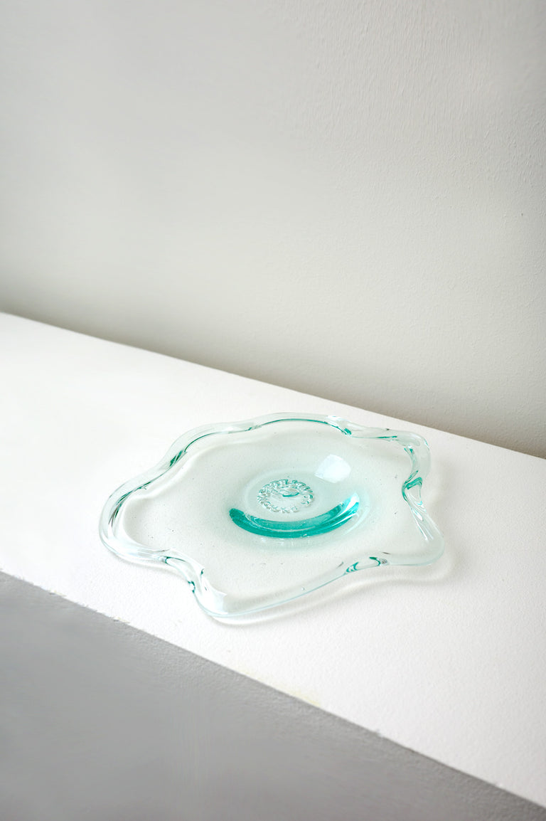 Pond - Recycled Glass Side Plate in Clear