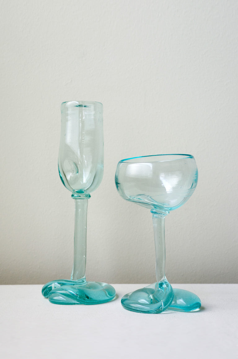Thaw - Recycled Flute Glass in Clear