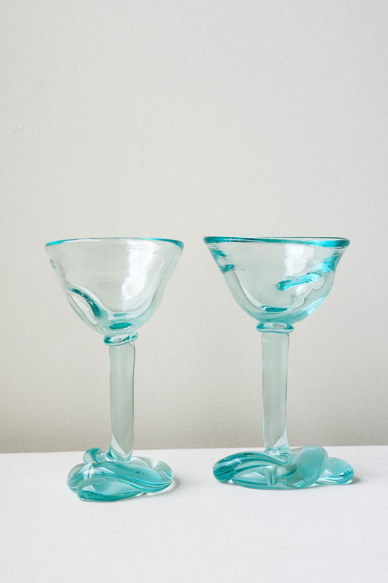 B118 - Recycled Martini Glass in Clear