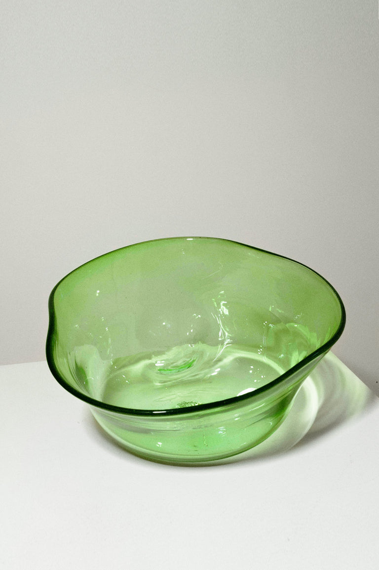 B121 - Bol en verre recyclé vert feuille