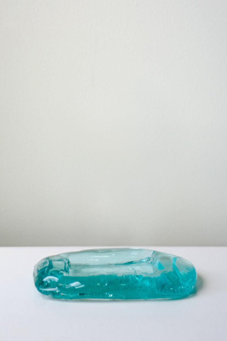 Exhale - Recycled Glass Medium Cushion Ashtray in Clear