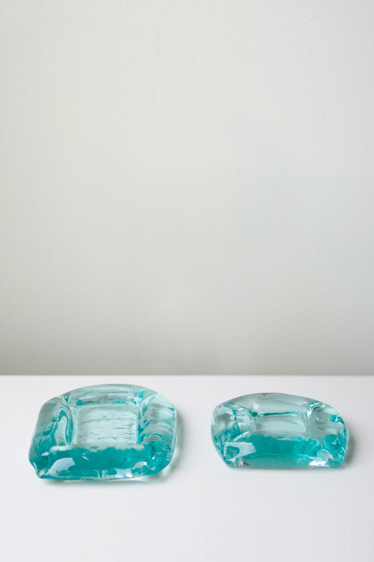 B129 - Recycled Glass Small Cushion in Clear