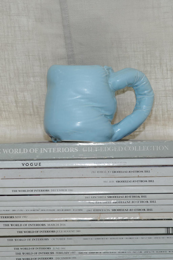 « Rembourrée » – Mug bleu mat