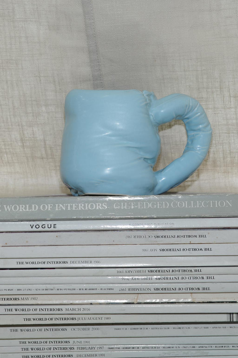 « Rembourrée » – Mug bleu mat