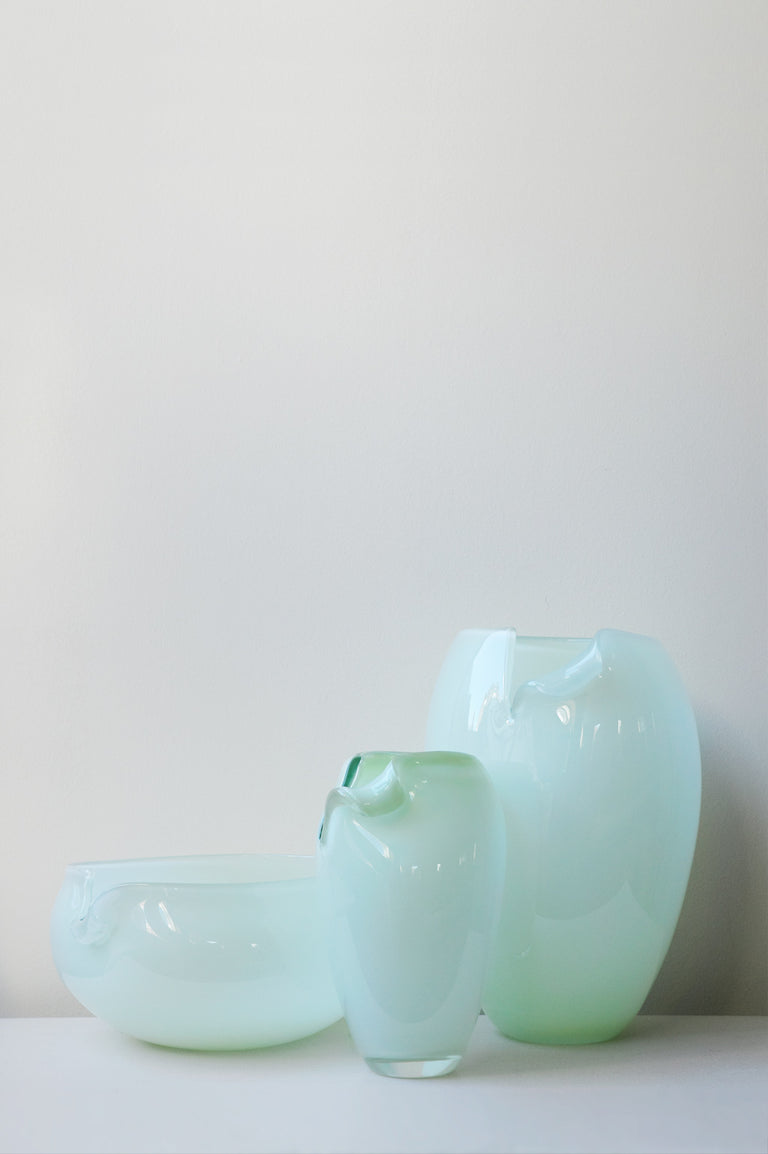 B136 - Recycled Glass Bowl in Mint Green