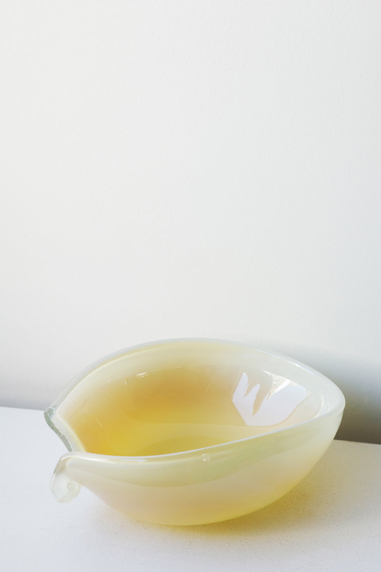 B136 - Recycled Glass Bowl in Sunset Yellow