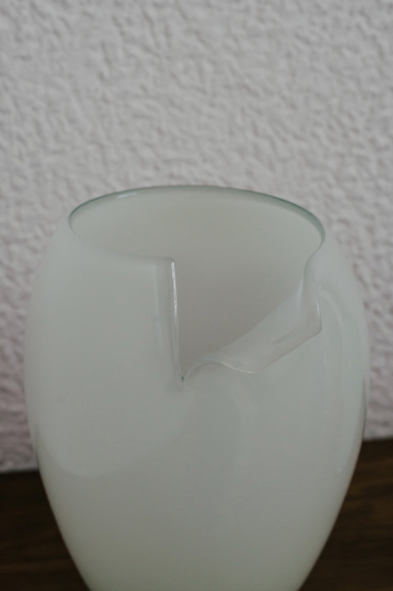 B143 - Recycled Glass Medium Vase in Mint Green