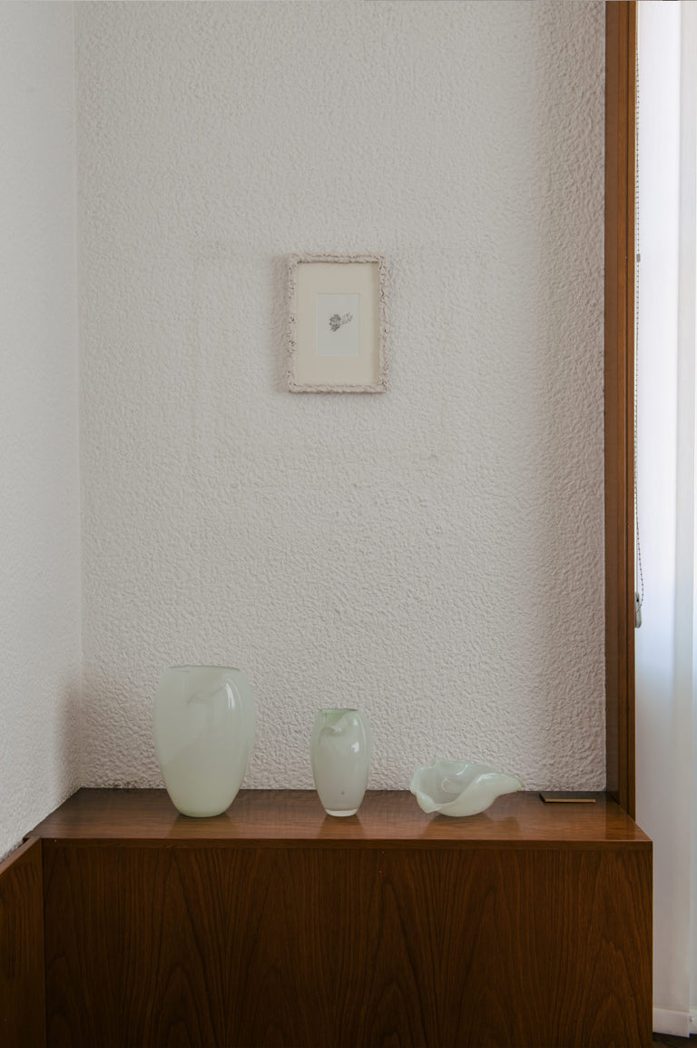 B143 - Recycled Glass Medium Vase in Mint Green