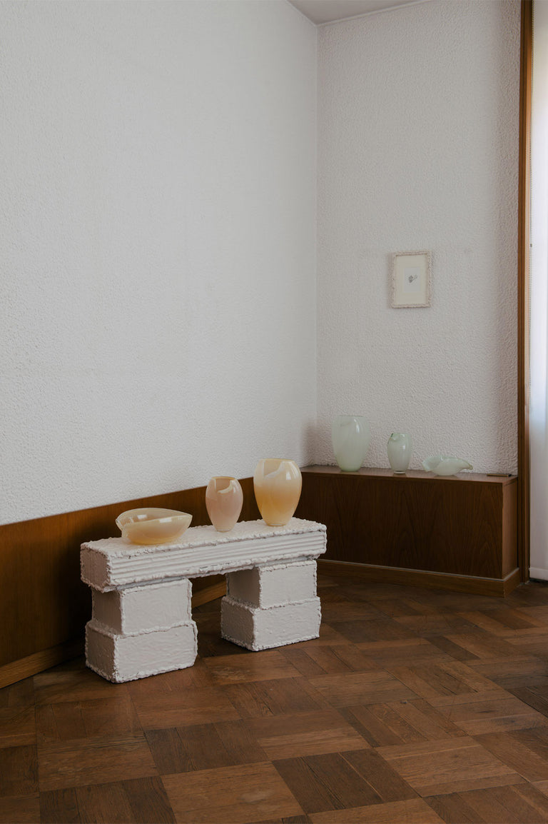 B143 - Recycled Glass Medium Vase in Mint Green