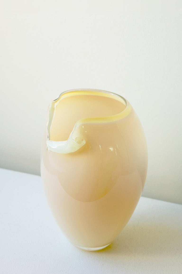 B143 - Recycled Glass Medium Vase in Sunset Yellow
