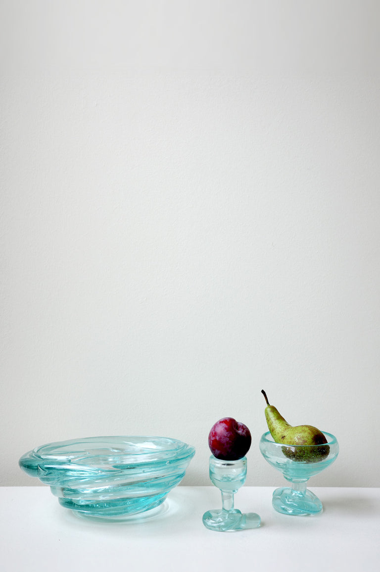 B144 - Recycled Glass Egg Cup in Clear