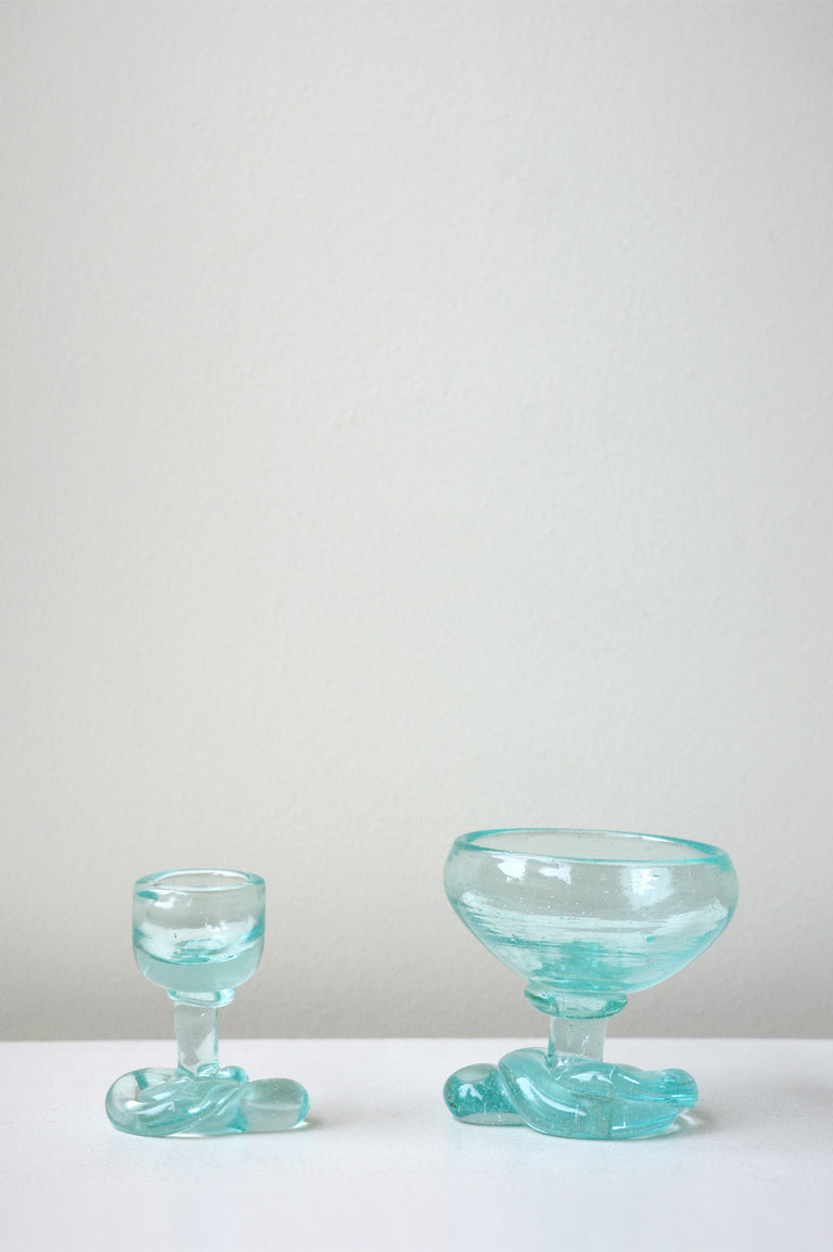 B145 - Recycled Glass Ice Cream Bowl in Clear