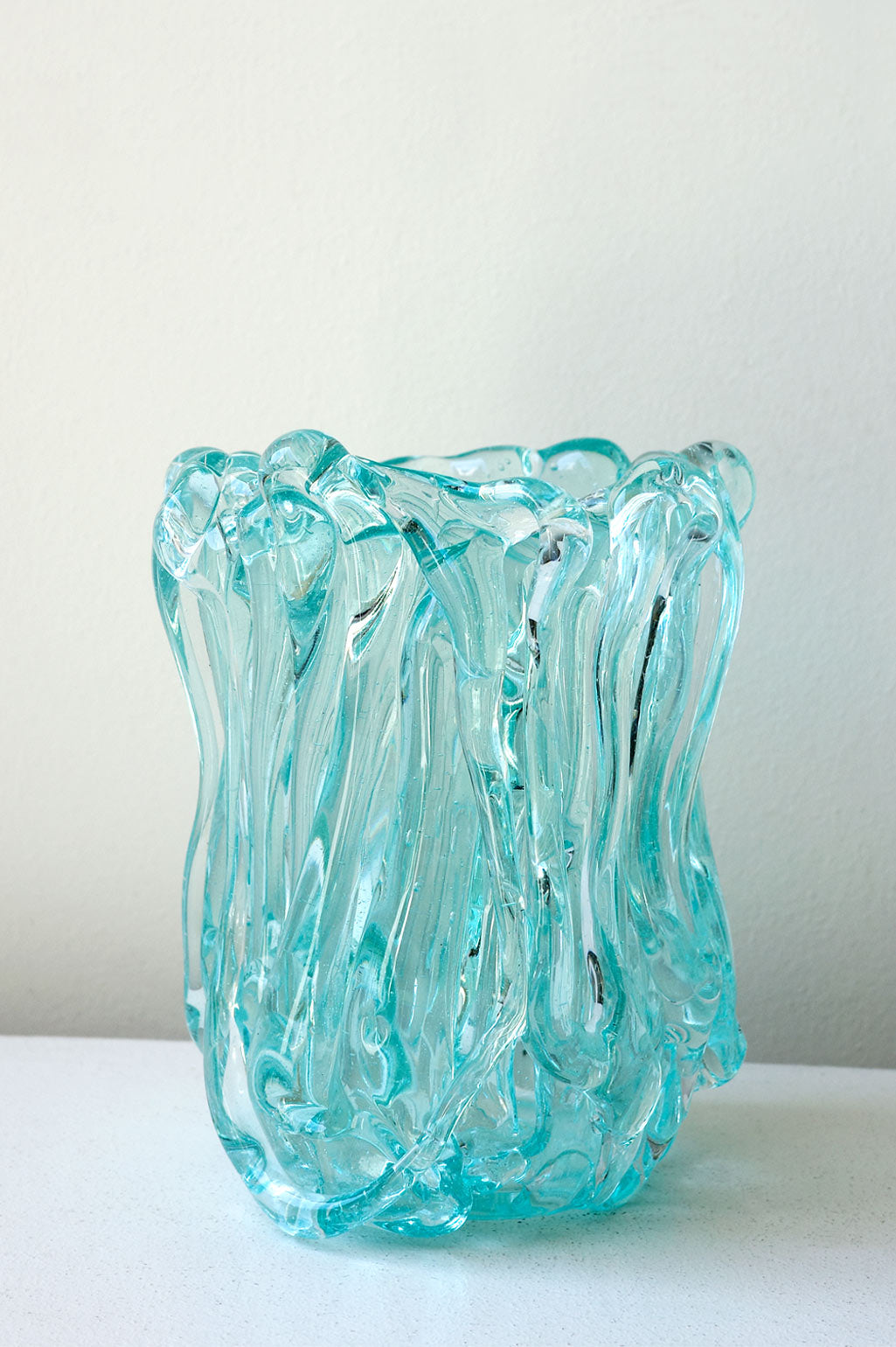 B157 - Recycled Glass Medium Vase in Clear by Completedworks