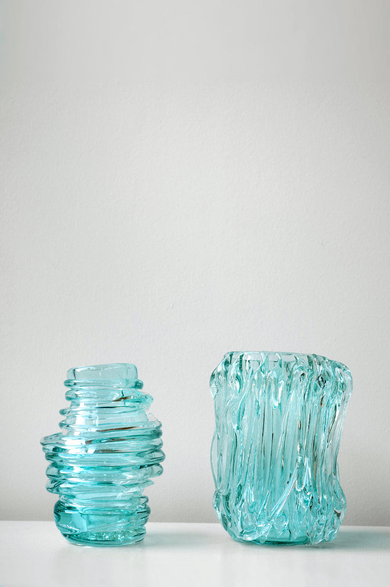 B157 - Recycled Glass Medium Vase in Clear