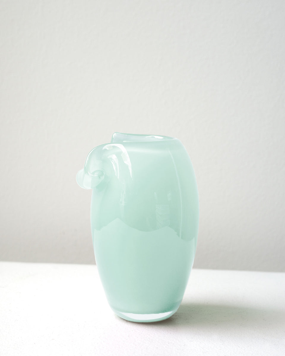 B159 - Mini vase en verre recyclé vert menthe