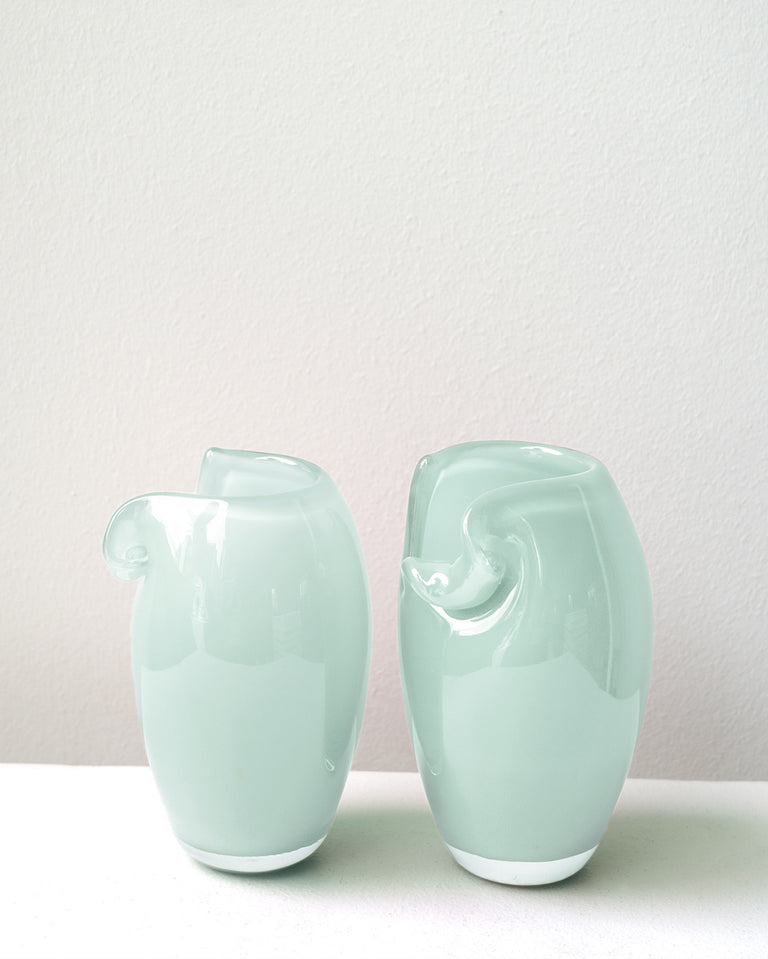 B159 - Mini vase en verre recyclé vert menthe