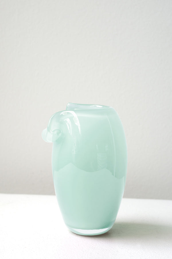 B159 - Mini vase en verre recyclé vert menthe