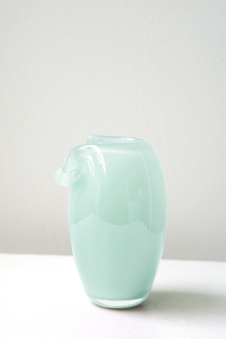 B159 - Recycled Glass Mini Vase in Mint Green