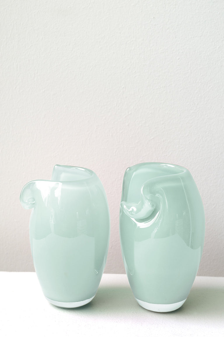 B159 - Recycled Glass Mini Vase in Mint Green