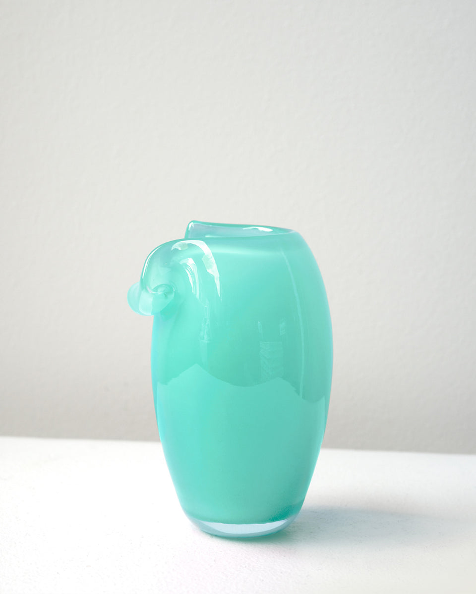 B159 - Mini vase en verre recyclé vert menthe