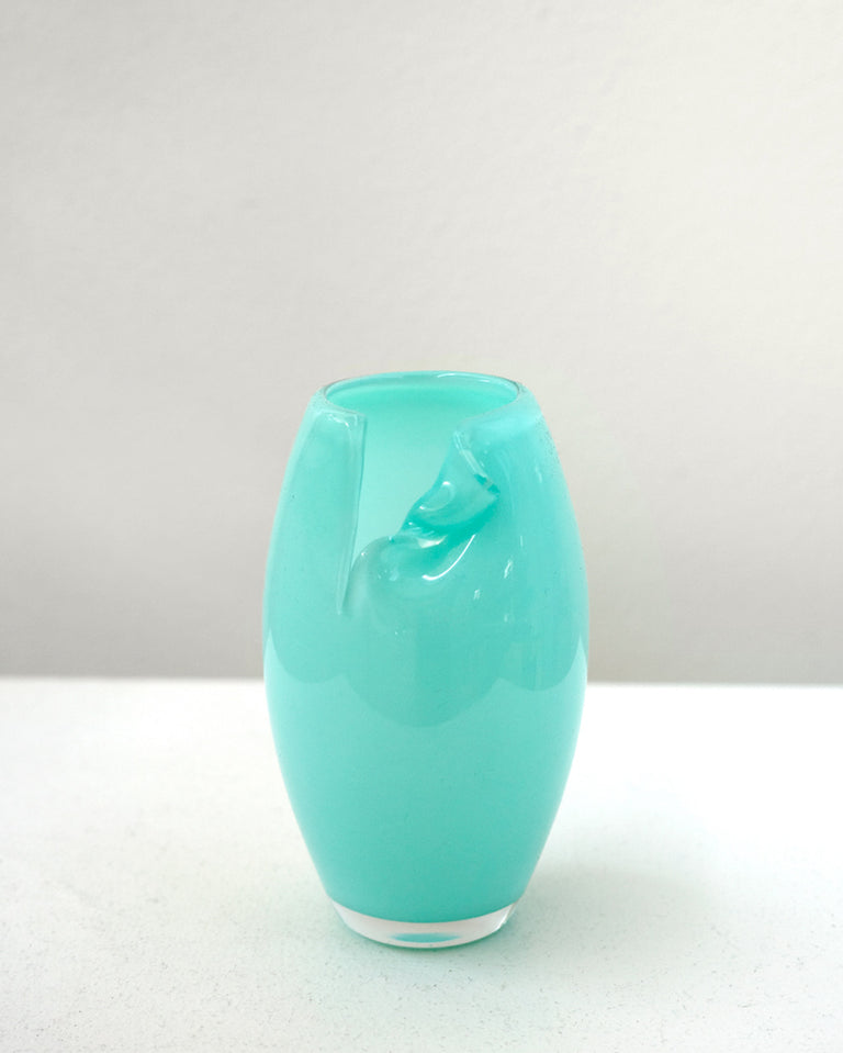 B159 - Mini vase en verre recyclé vert menthe