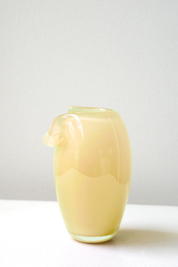 B159 - Mini vase en verre recyclé jaune coucher de soleil