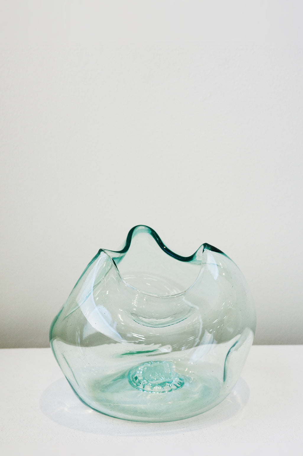 Bubble to End all Bubbles Recycled Glass Vase Clear