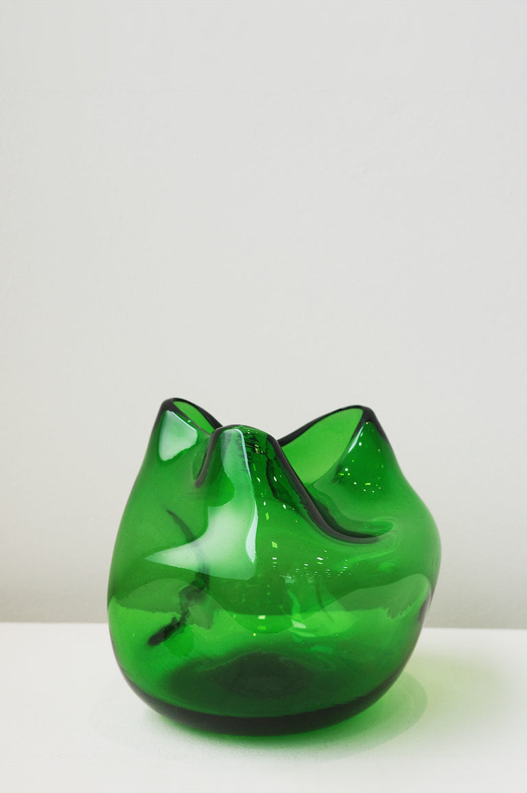 The Bubble to End all Bubbles - Recycled Glass Vase in Green