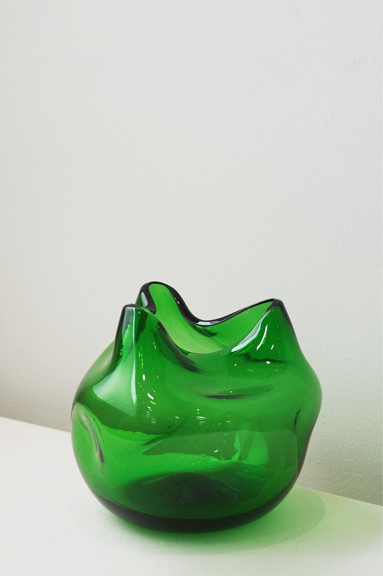 La bulle de toutes les bulles - Vase en verre recyclé vert