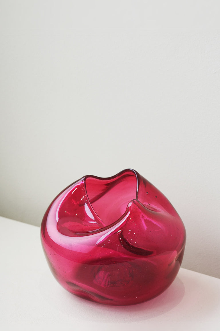 The Bubble to End all Bubbles - Recycled Glass Vase in Magenta