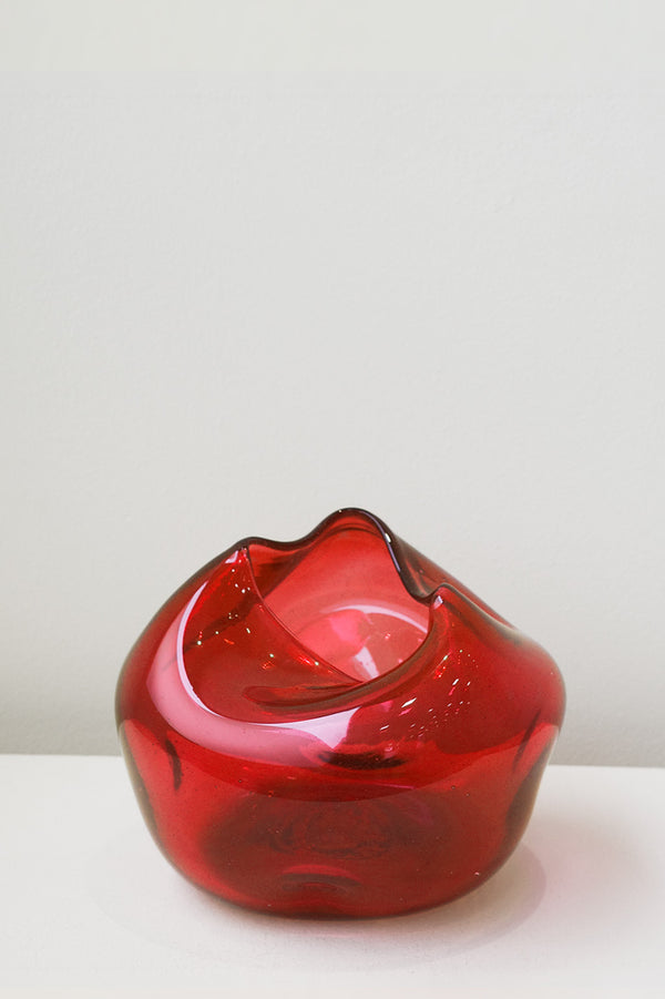 La bulle de toutes les bulles - Vase en verre recyclé rouge