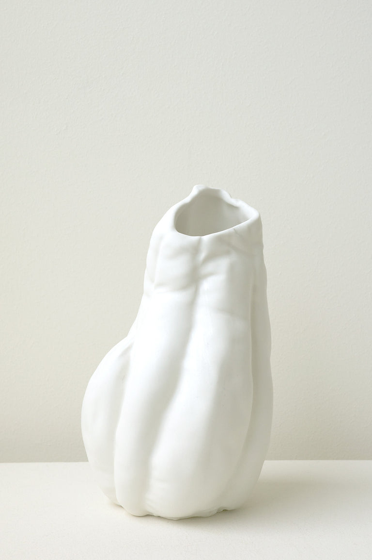 B55 - Vase Moyen Blanc Mat