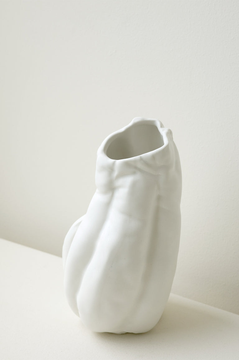 B55 - Vase Moyen Blanc Mat